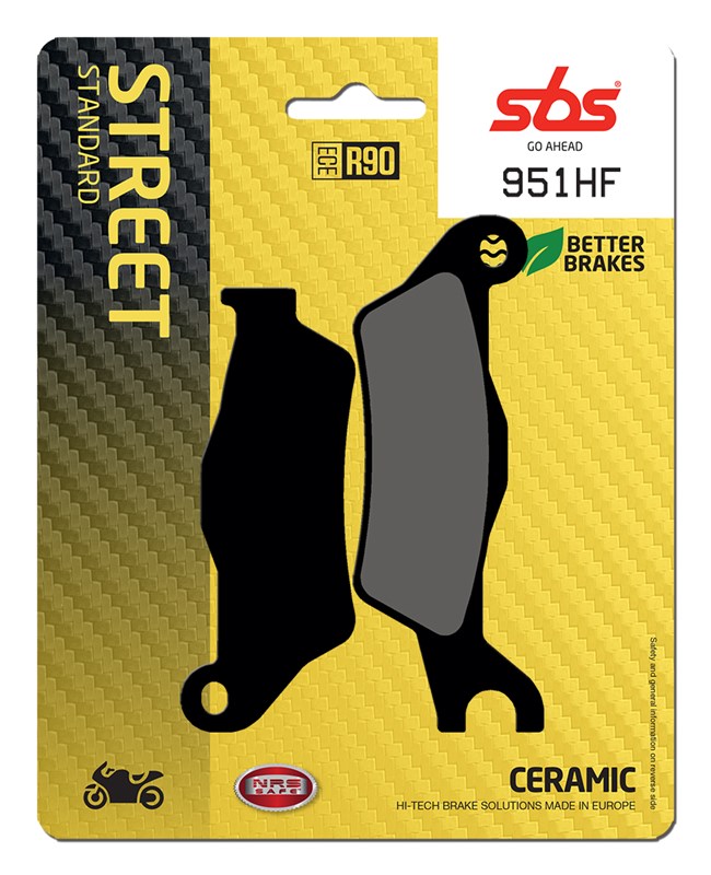 SBS brake pads KH715 street standart ceramic SUZUKI GSX-S 125 18-25, gsxr 125 r 18-24, gsxr 150 r 16-18, HONDA cbf 125 stuner 06-19, cbf 150 unicorn 06-, front (951HF)